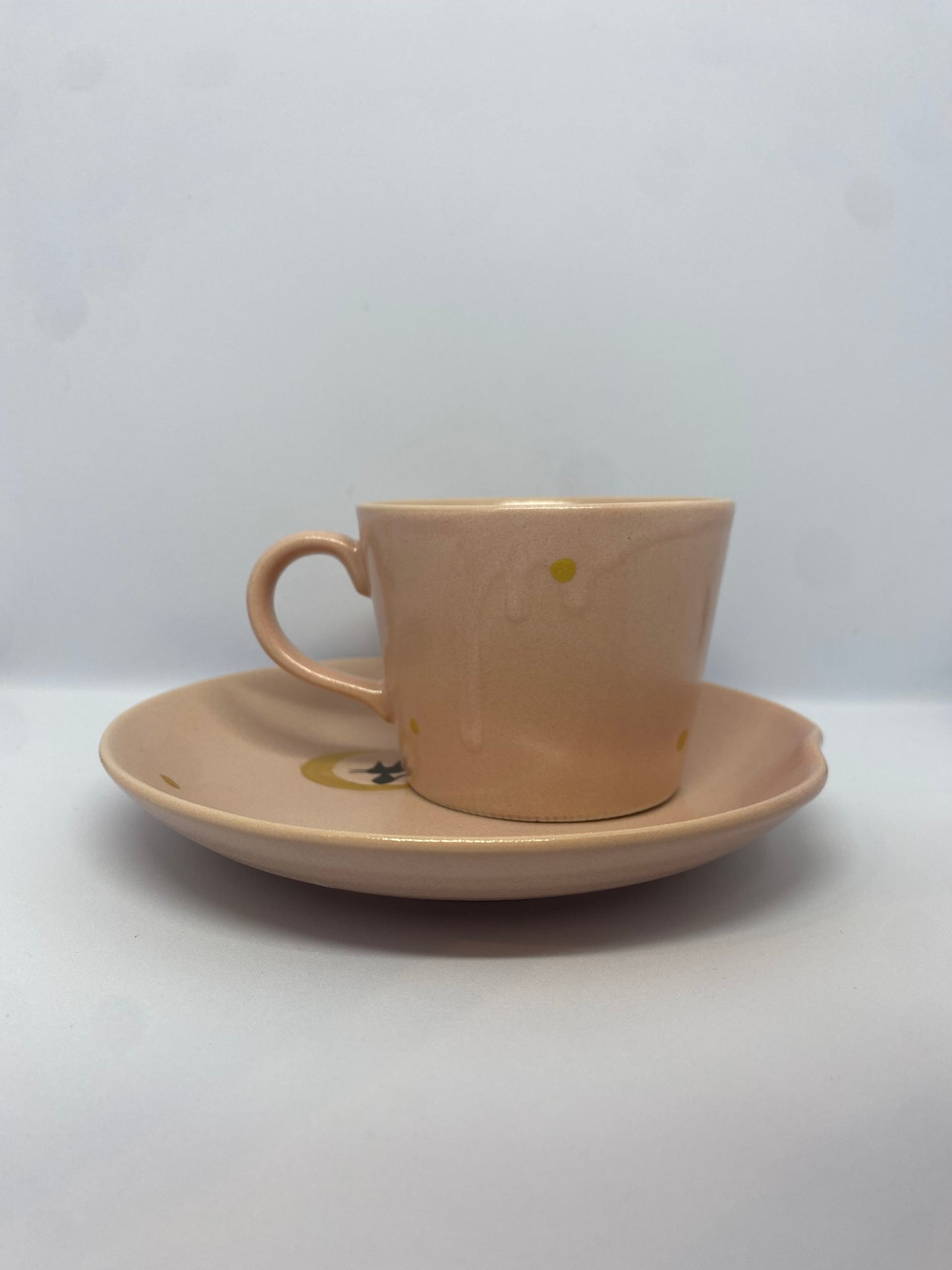 Taza con plato Gato y Luna