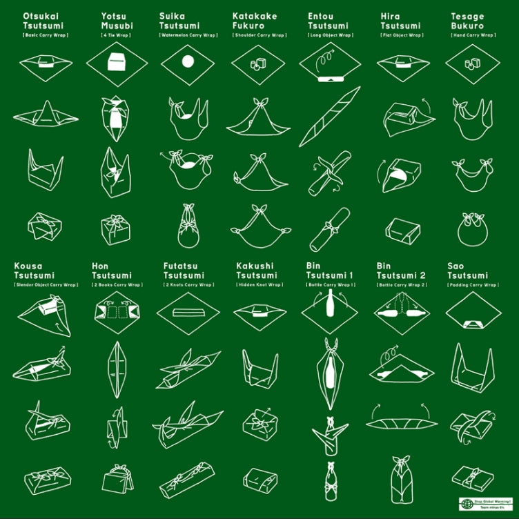 Furoshiki 100cm Reversible Isa-monyo. Musubi