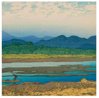 Póster A1 Banyu River. KAWASE HASUI