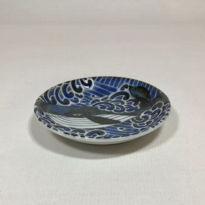 Platito de Salsa. Ballena MINO WARE. 10cm