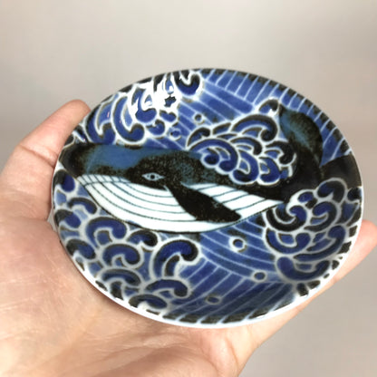 Platito de Salsa. Ballena MINO WARE. 10cm