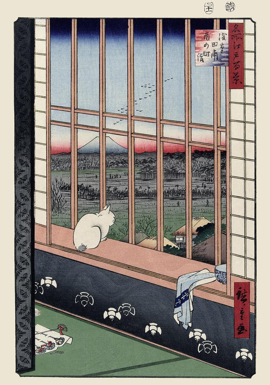 Póster A1 Asakusa Ricefields and Torinomachi Festival. UTAGAWA HIROSHIGE