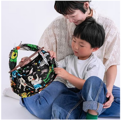 Furoshiki 70cm Yōkai Hyakki Yakō. Musubi x COCHAE