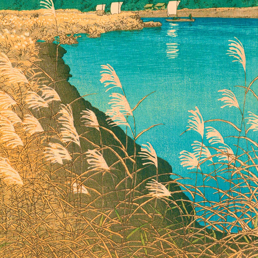 Póster A1 Late Autumn in Ichikawa. KAWASE HASUI