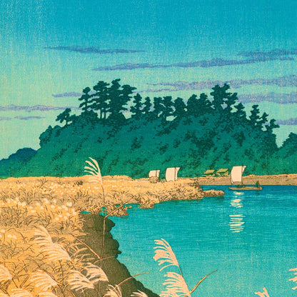 Póster A1 Late Autumn in Ichikawa. KAWASE HASUI