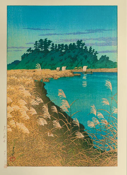 Póster A1 Late Autumn in Ichikawa. KAWASE HASUI