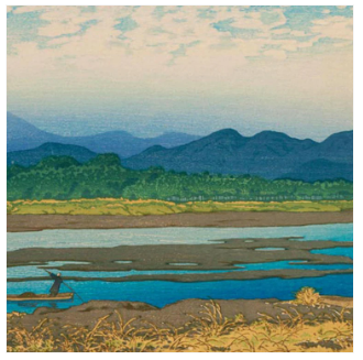 Póster A1  Banyu River. KAWASE HASUI