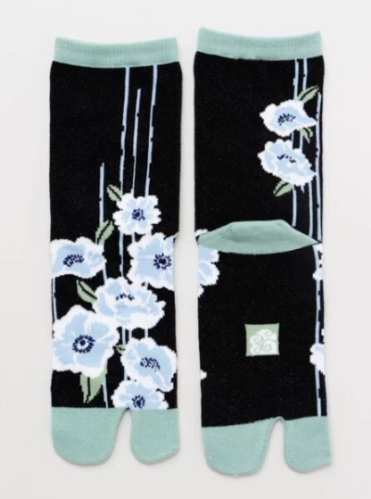 Calcetines Tabi 23-25cm Flores. Kaya