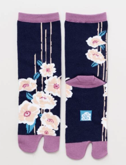 Calcetines Tabi 23-25cm Flores. Kaya