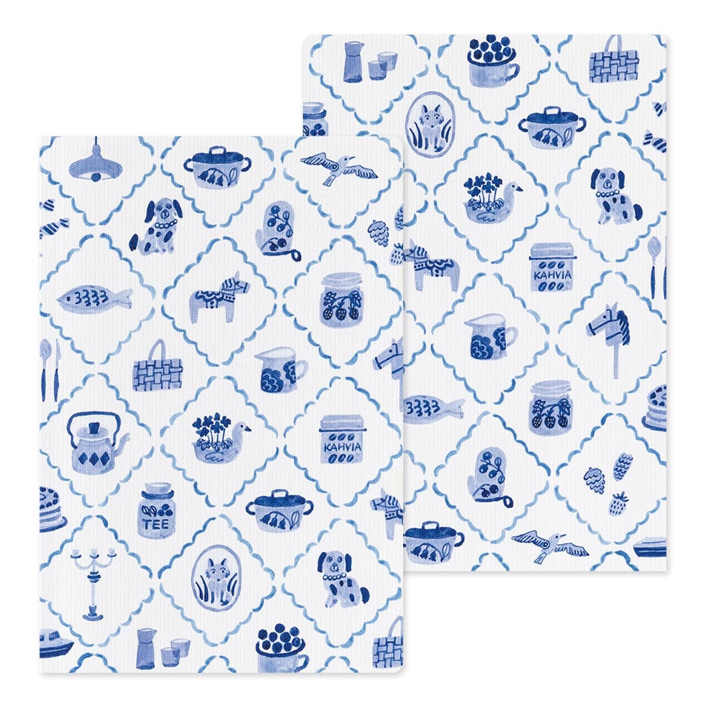 Yuru Log Notebook (B6) Blue Nordic. MIDORI