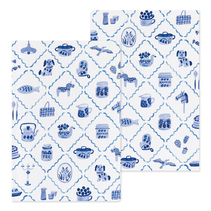 Yuru Log Notebook (B6) Blue Nordic. MIDORI