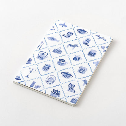 Yuru Log Notebook (B6) Blue Nordic. MIDORI