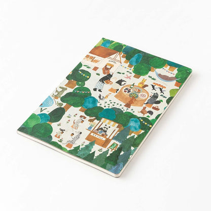 Yuru Log Notebook (B6) Forest Animal. MIDORI
