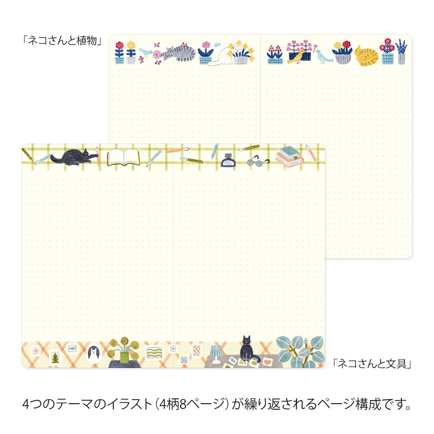Yuru Log Notebook (B6) Cat. MIDORI
