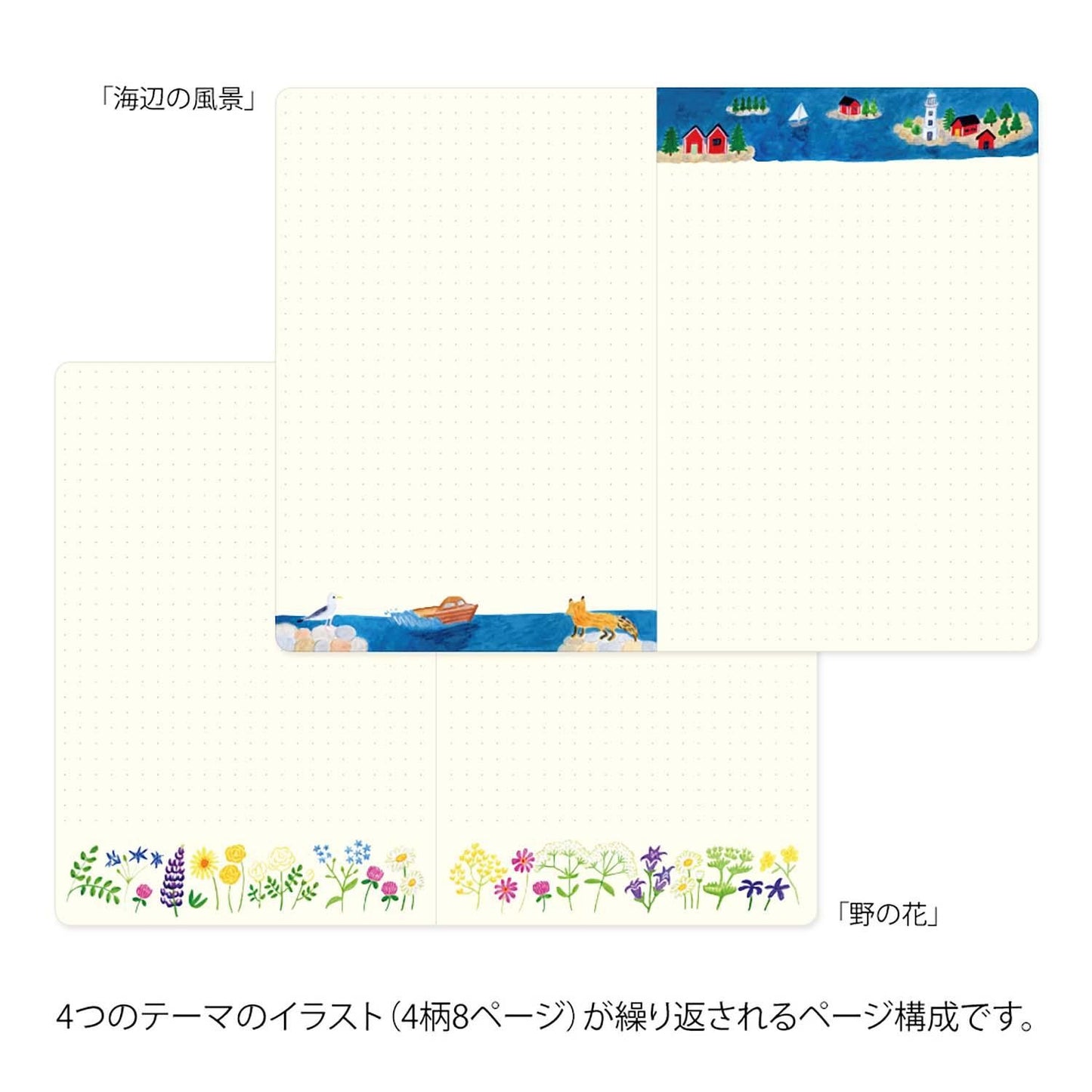 Yuru Log Notebook (B6) Scandinavia. MIDORI
