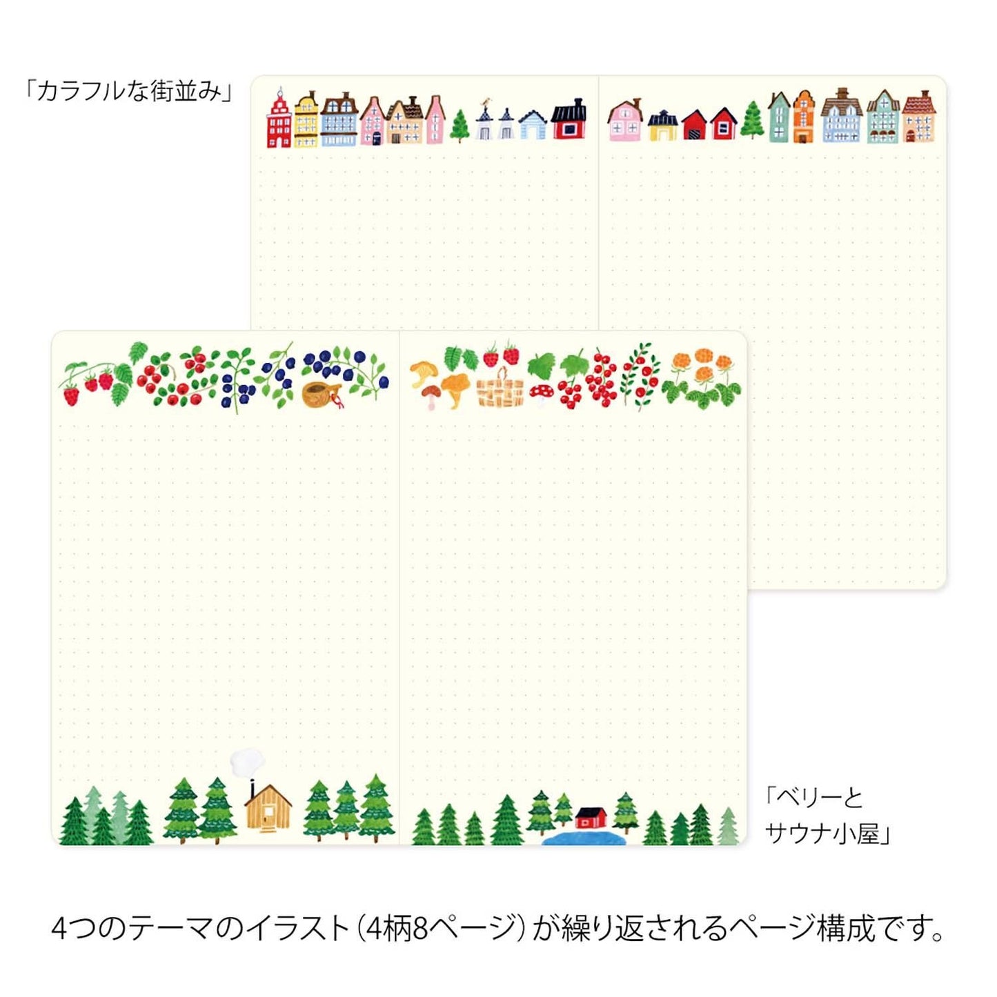Yuru Log Notebook (B6) Scandinavia. MIDORI