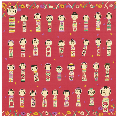Furoshiki 50cm Kokeshi. SANYO