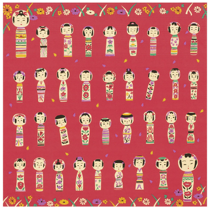 Furoshiki 50cm Kokeshi. SANYO